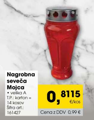 NAGROBNA SVEČA MOJCA