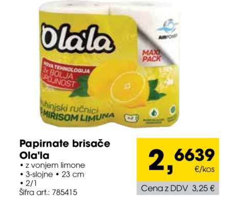 Papirnate brisače Ola'la