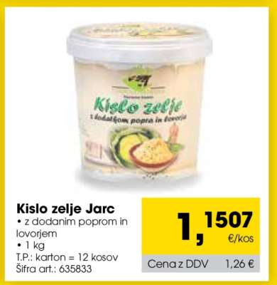 Kislo zelje Jarc
