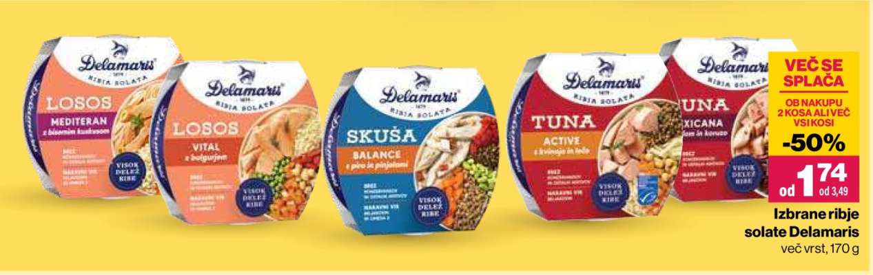 Izbrane ribje solate Delamaris