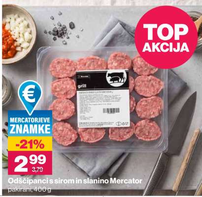 Odščipanci s sirom in slanino Mercator