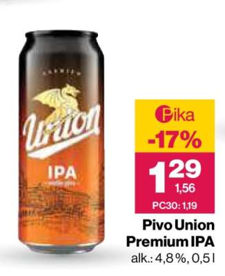 Pivo Union Premium IPA