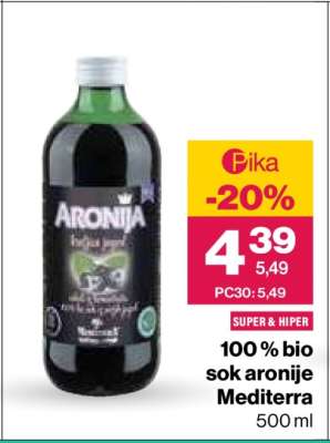 100% bio sok aronije Mediterra