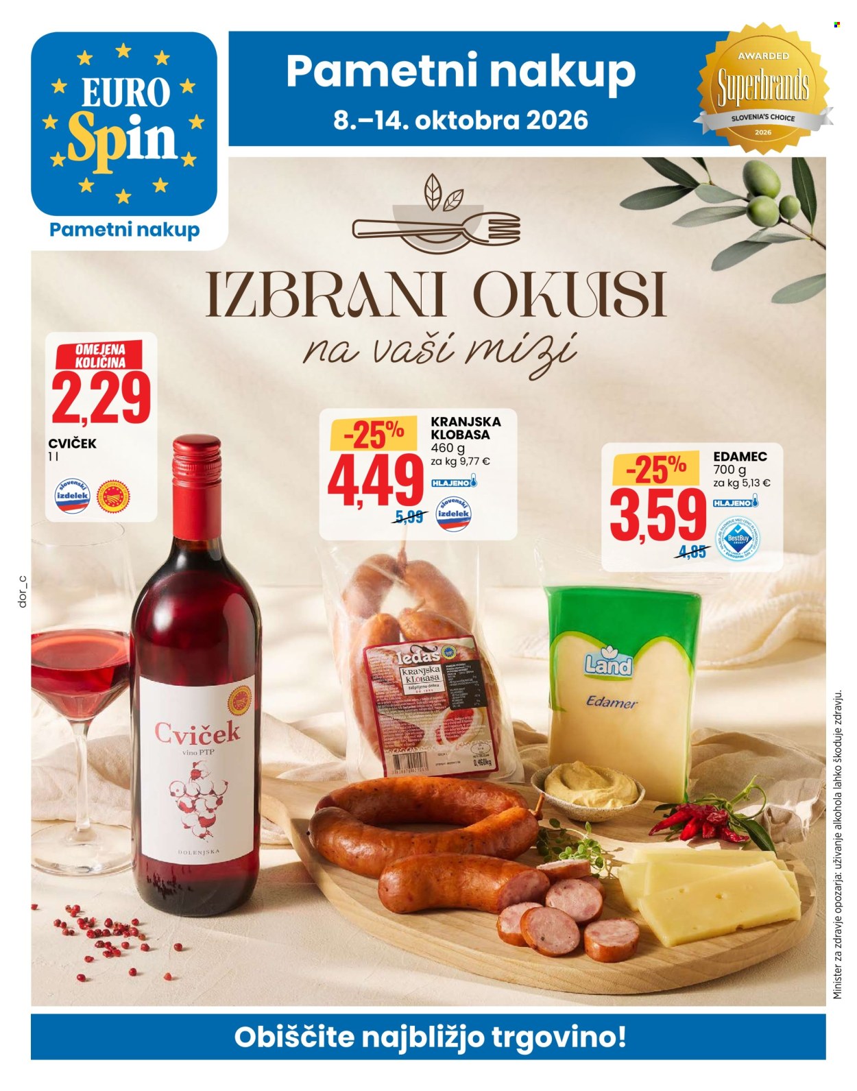 EuroSpin katalog - 8.10.2026 - 14.10.2026. Stran 1