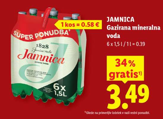 Jamnica Gazirana mineralna voda