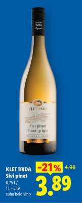 Klet Brda Sivi Pinot