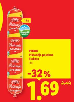 PIKOK Piščančja posebna klobasa