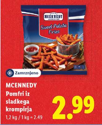 MCENNEDY Pomfri iz sladkega krompirja