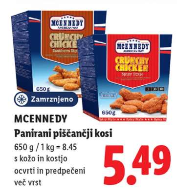 MCENNEDY Panirani piščančji kosi