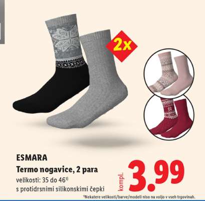 ESMARA Termo nogavice, 2 para