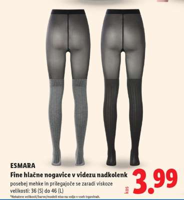 ESMARA Fine hlačne nogavice v videzu nadkolenk