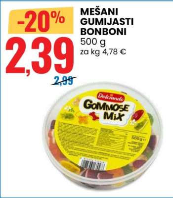 Mešani gumijasti bonboni