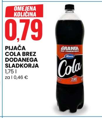 Pijača Cola Brez Dodanega Sladkorja
