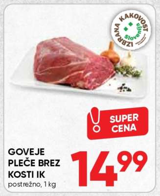 Goveje pleče brez kosti IK