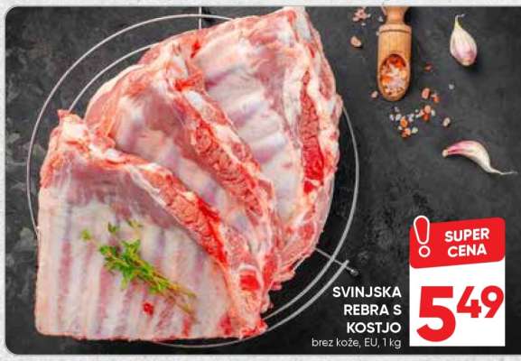 Svinjska rebra s kostjo