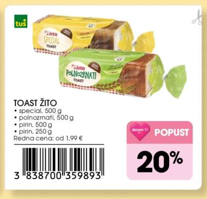 TOAST ŽITO