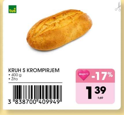 Kruh s krompirjem