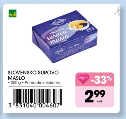 SLOVENSKO SUROVO MASLO