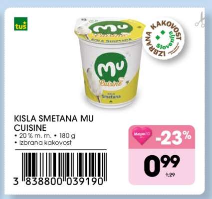 Kisla smetana MU Cuisine
