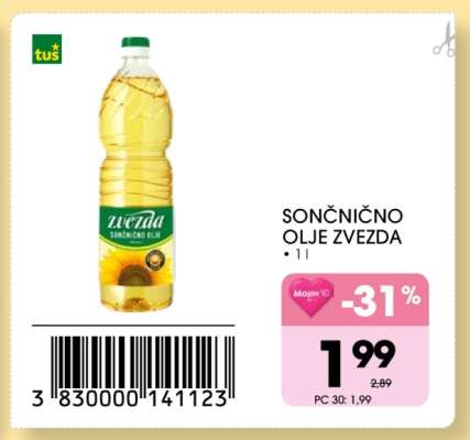 SONČNIČNO OLJE ZVEZDA