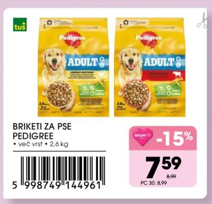 BRIKETI ZA PSE PEDIGREE