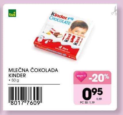 MLEČNA ČOKOLADA KINDER
