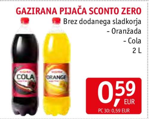 Gazirana pijača Sconto Zero