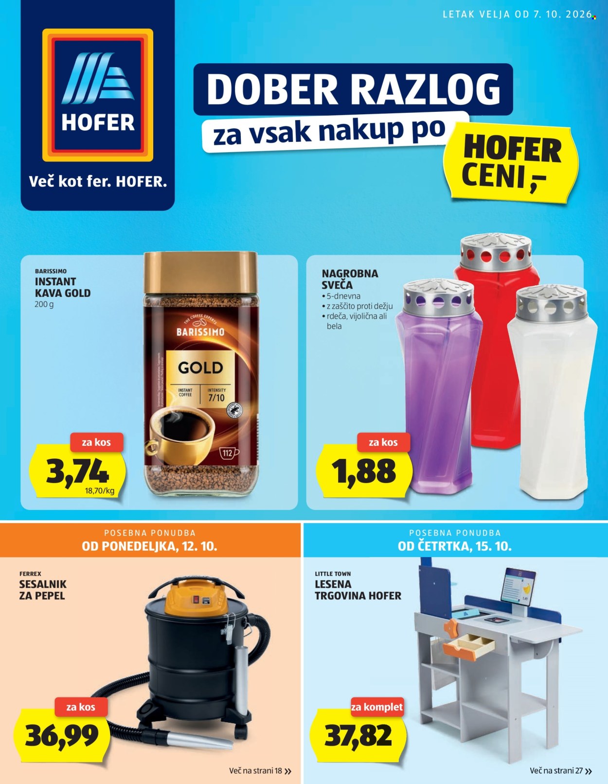 Hofer katalog - 7.10.2026 - 15.10.2026. Stran 1