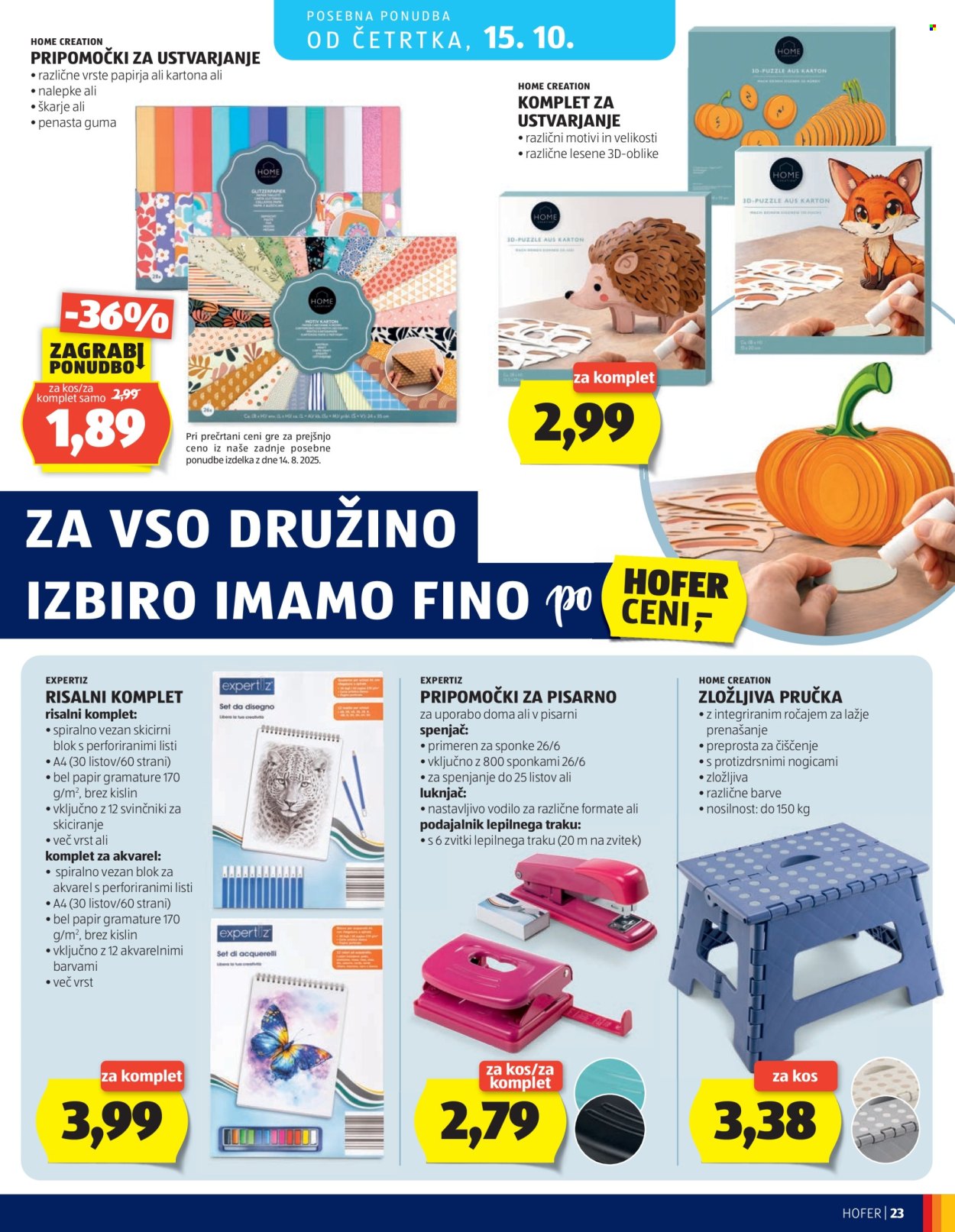 Hofer katalog - 7.10.2026 - 15.10.2026. Stran 23