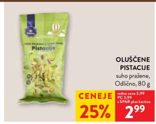 OLUŠČENE PISTACIJE