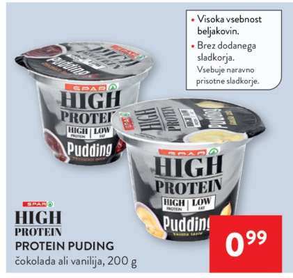 SPAR HIGH PROTEIN PUDING
