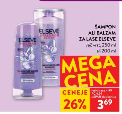 Šampon ali balzam za lase Elseve