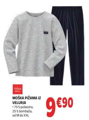 Moška pižama iz velurja