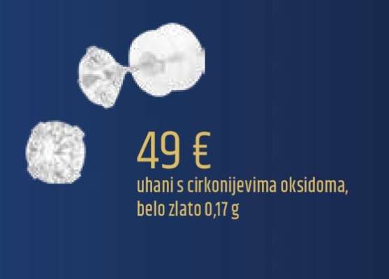 Uhani s cirkonijevima oksidoma