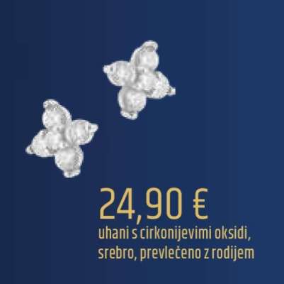Uhani s cirkonijevimi oksidi