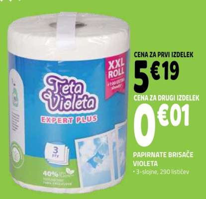 PAPIRNATE BRISAČE VIOLETA