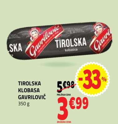 TIROLSKA KLOBASA GAVRILOVIĆ