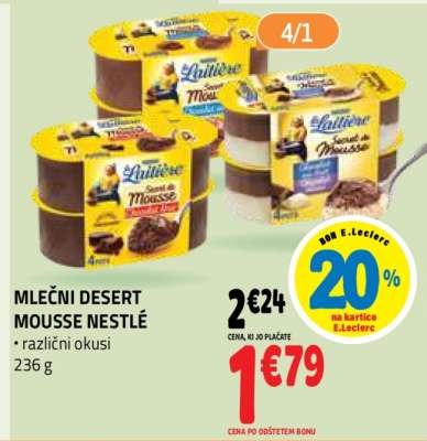 MLEČNI DESERT MOUSSE NESTLÉ