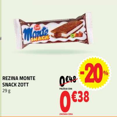 REZINA MONTE SNACK ZOTT