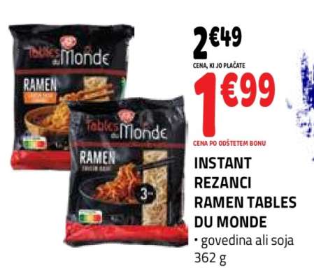 INSTANT REZANCI RAMEN TABLES DU MONDE