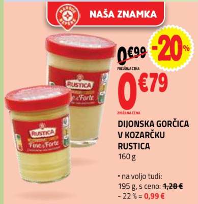 DIJONSKA GORČICA V KOZARČKU RUSTICA