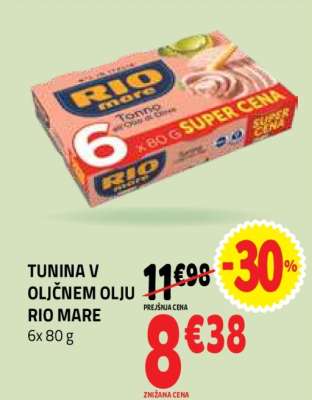 Tunina v oljčnem olju Rio Mare