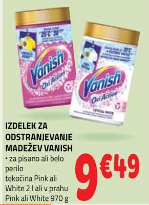 Izdelek za odstranjevanje madežev Vanish
