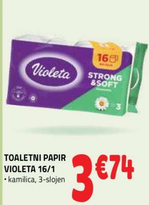 TOALETNI PAPIR VIOLETA 16/1