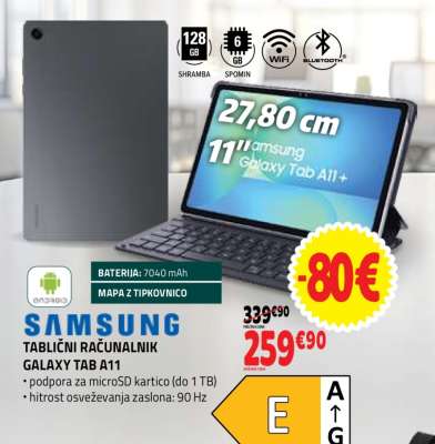 SAMSUNG TABLIČNI RAČUNALNIK GALAXY TAB A11