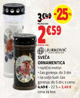 SVEČA ORNAMENTICA