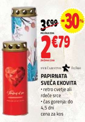 PAPIRNATA SVEČA EKOVITA
