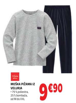 Moška pižama iz velurja