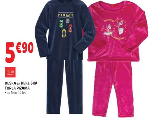 DEŠKA ali DEKLIŠKA TOPLA PIŽAMA