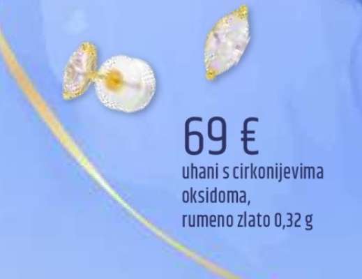 Uhani s cirkonijevima oksidoma